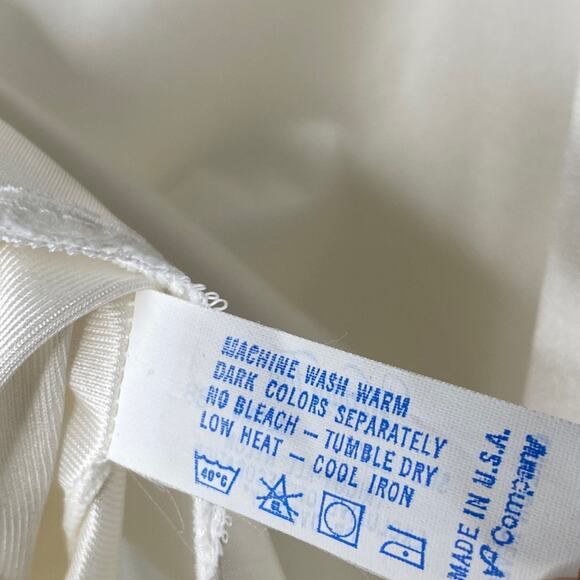 Vintage Vanity Fair Satin Slip Cami Lingerie With Lace Trim in Ivory - Picture 9 of 10